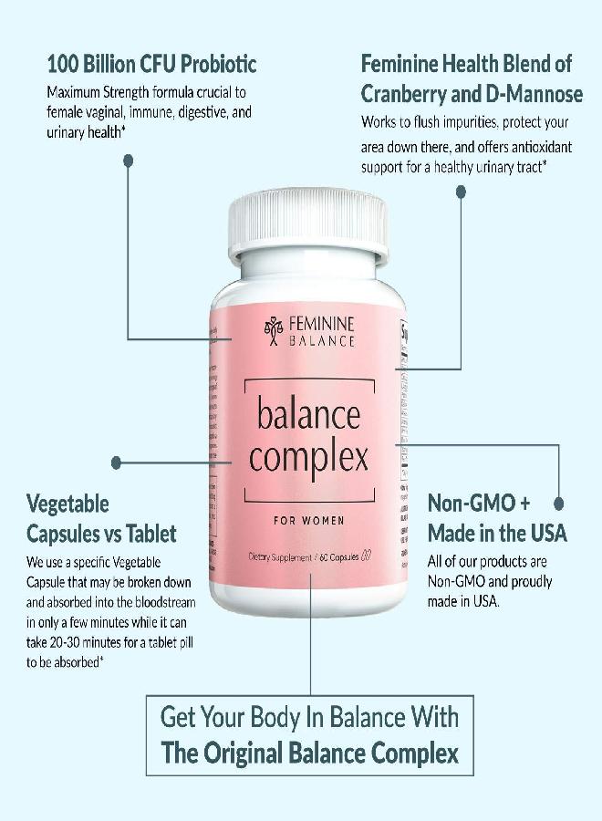 Instant Brands Balance Complex Vaginal Health Dietary Supplement, 60 Capsules - Image 2